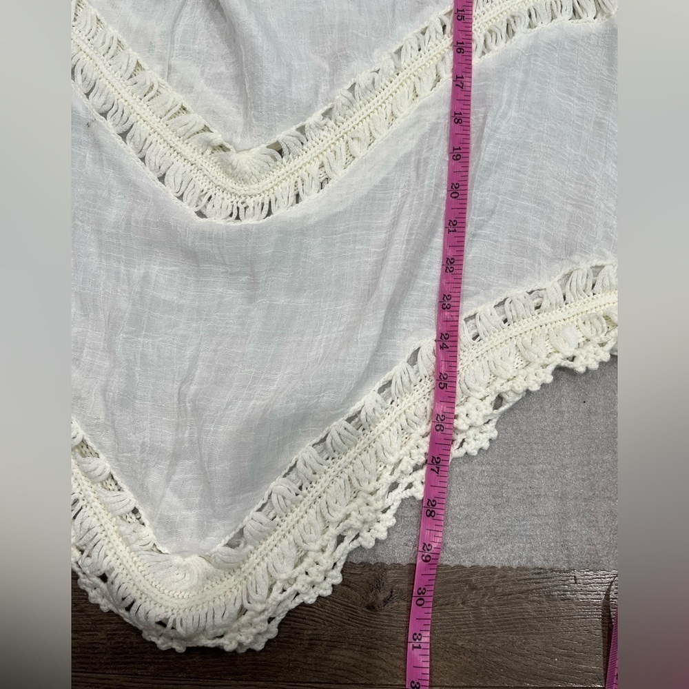 [L/XL]Papillon Blanc  3/4 Sleeve Crochet Blouse - Picture 6 of 7